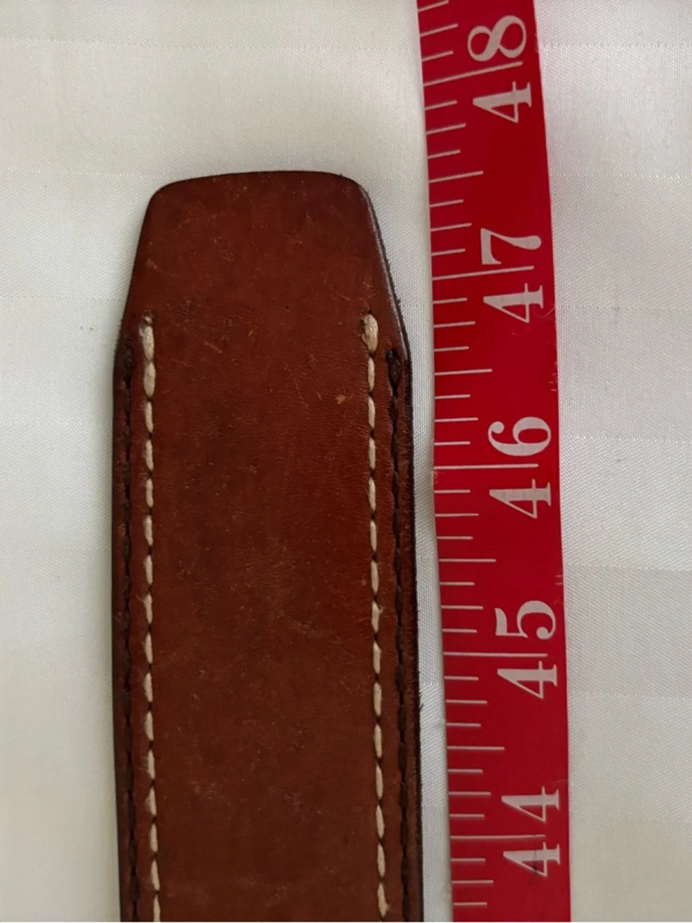 Men's Brown Leather Belt with Silver Buckle by Relic size 40 - Picture 9 of 9